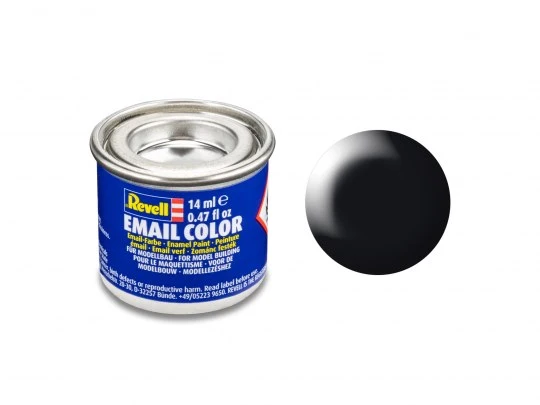 Revell Enamel maling, Black, Silk, 14ml, RAL 9005 - Billede 2