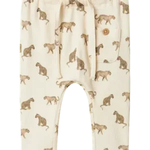 Lil’ Atelier Løse Bukser - Lavo Elf - Turtledove/Leoprint
