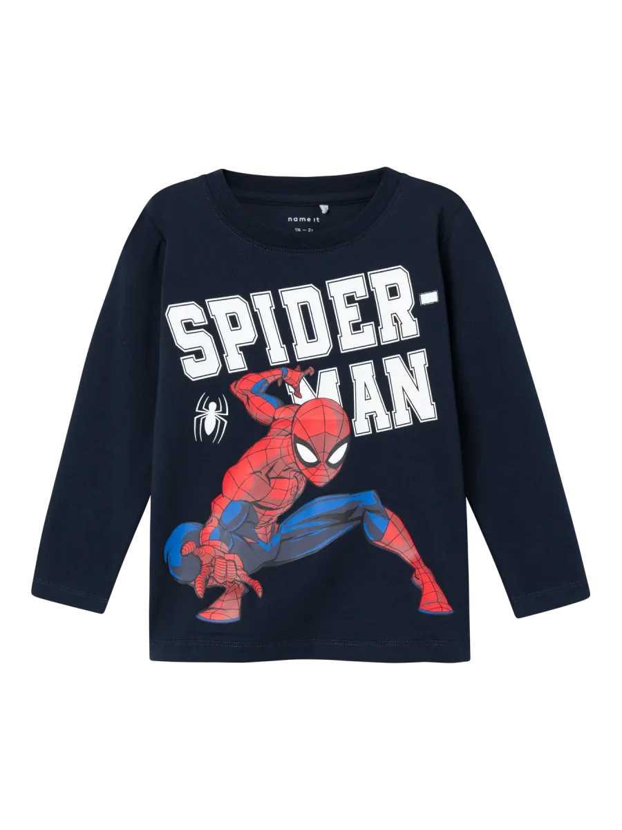 Name It Bluse LS - NmmNaza - Noos - Dark Sapphire/Spiderman - Billede 2