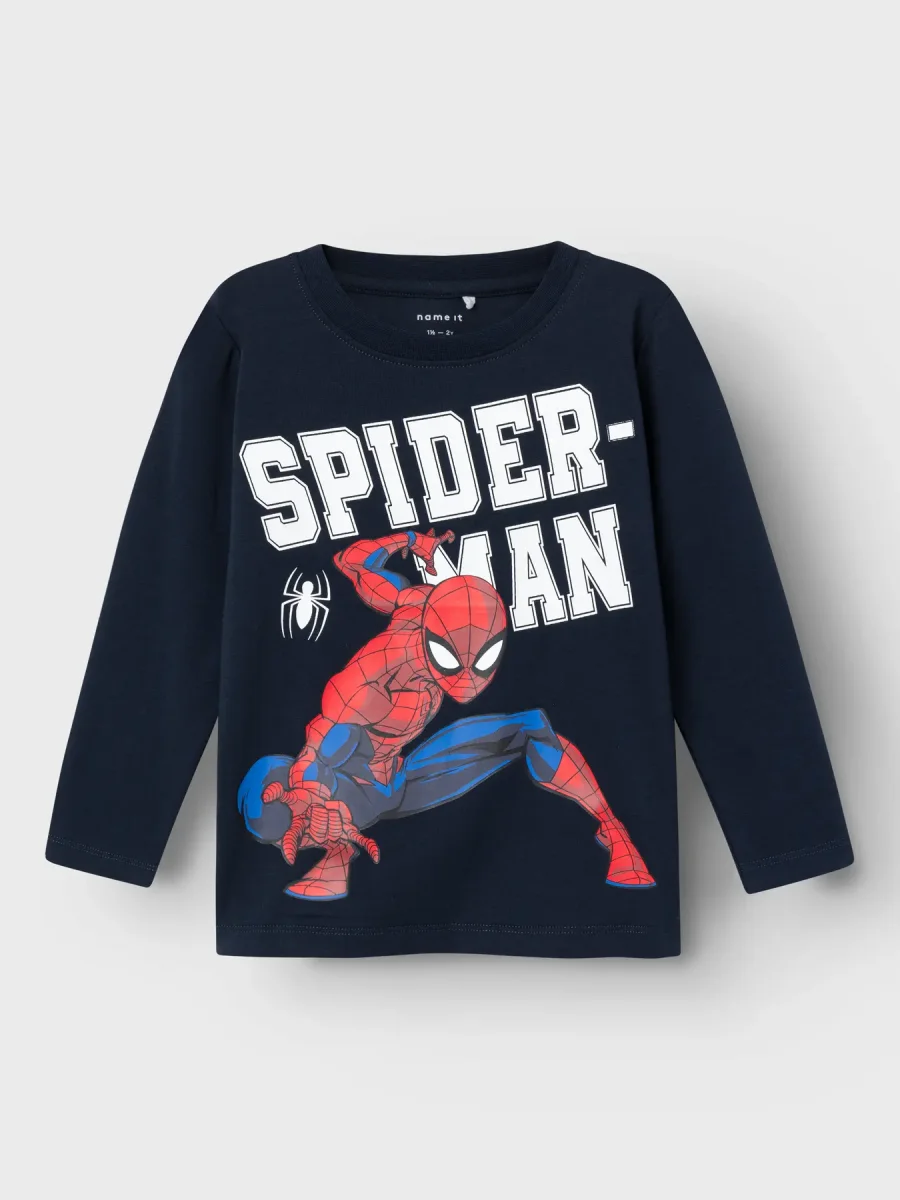 Name It Bluse LS - NmmNaza - Noos - Dark Sapphire/Spiderman - Billede 4