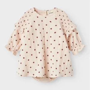 Lil'Atelier - Baby Shirt Body - Lilia - Silver Peony