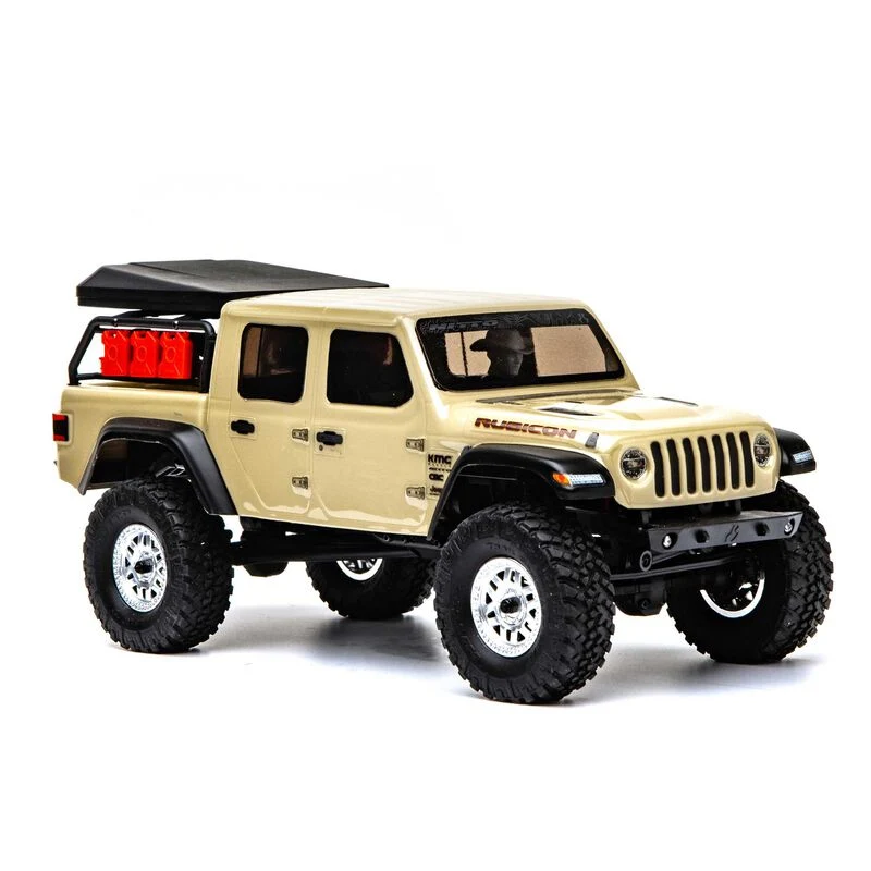 1/24 SCX24 Jeep JT Gladiator 4WD Rock Crawler Brushed RTR, Beige - Billede 2