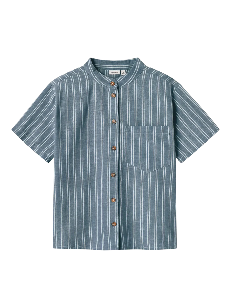 Name It Shirt - Nkmhalom - Blue Mirage/Striber