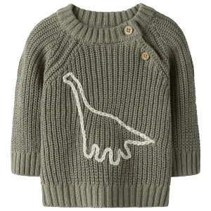 Lil' Atelier - Baby Strik Trøje - Emlen - Overland Trek/Dinosaur