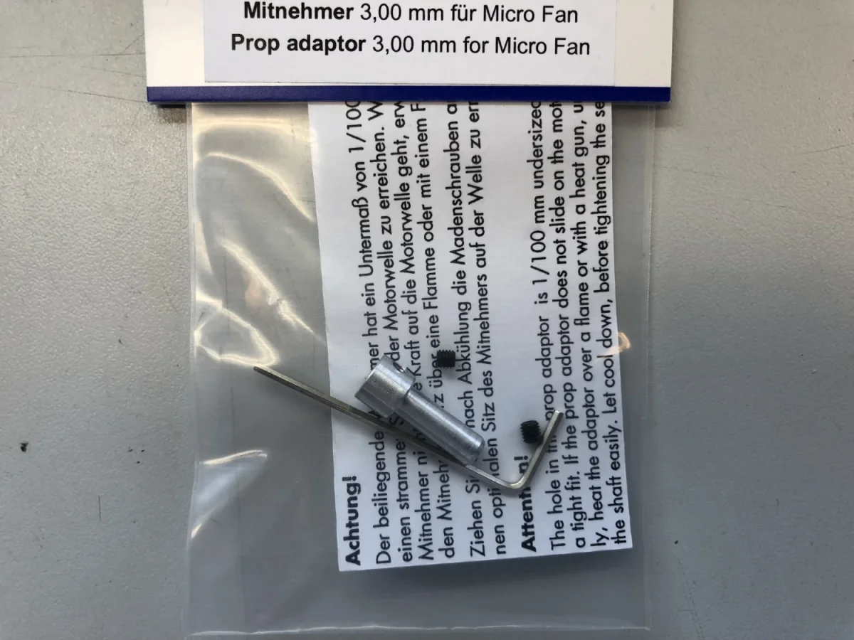 Wemotec adaptor til 3 mm aksel - Billede 2
