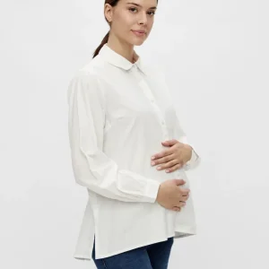 Mamalicious - Nanna Langærmet skjorte - Bright White