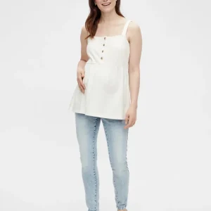 Mamalicious - Yoa Kortærmet Jersey Top - Whitecap Gray Melange