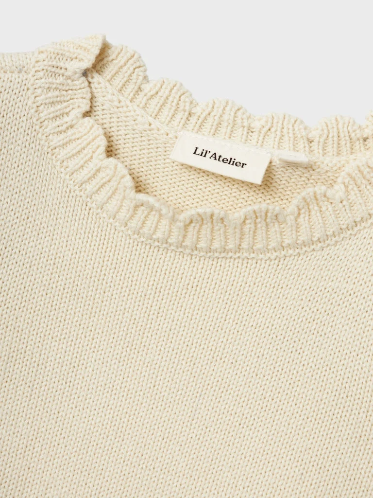 Lil' Atelier Strikket Vest - Ramla - Turtledove - Billede 5