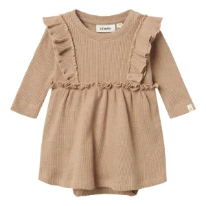 Lil’ Atelier Body Kjole - NBFSophia Sin - Rugby Tan