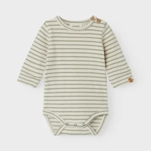 Lil 'Atelier - Thoro Langærmet Slim Body Stribet - Birch Seagrass