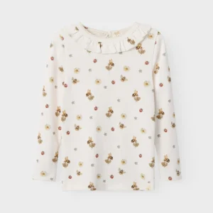 Lil 'Atelier - Lavo Loa Langærmet Slim Top - Coconut Milk
