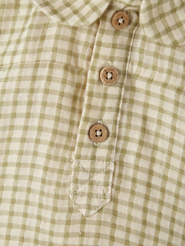 Lil 'Atelier - Hanson Kortærmet Loose Skjortebody - Sage - Billede 4