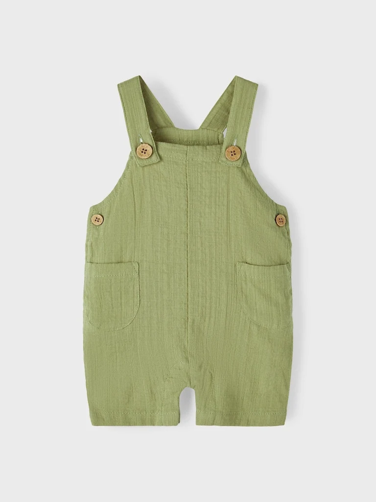 Lil 'Atelier - Hessa Loose Overall Shorts - Sage