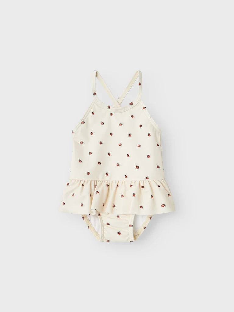 Lil 'Atelier - Helga Badedragt - Whitecap Gray / Mariehøne - Billede 2