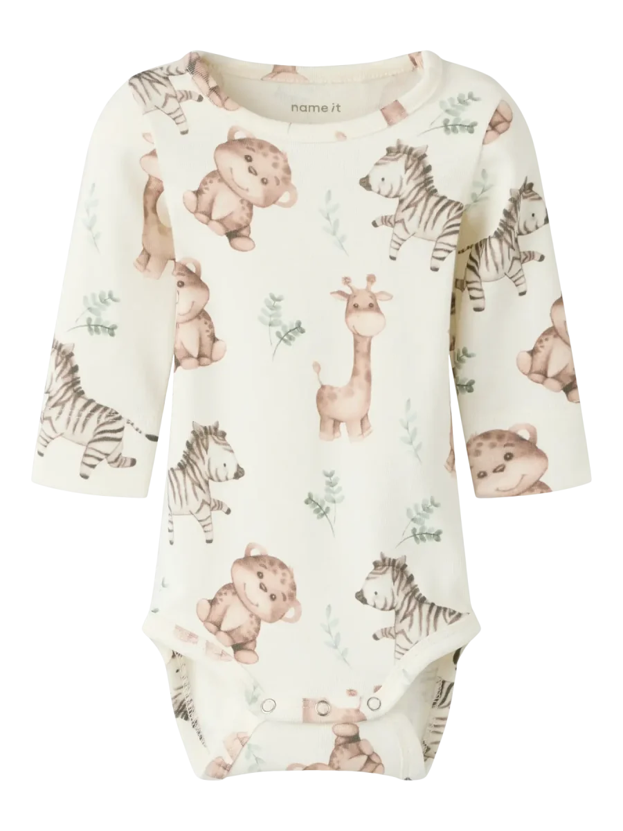 Name It - Baby Body - Nbnhanimal - Coconut Milk/Dyr